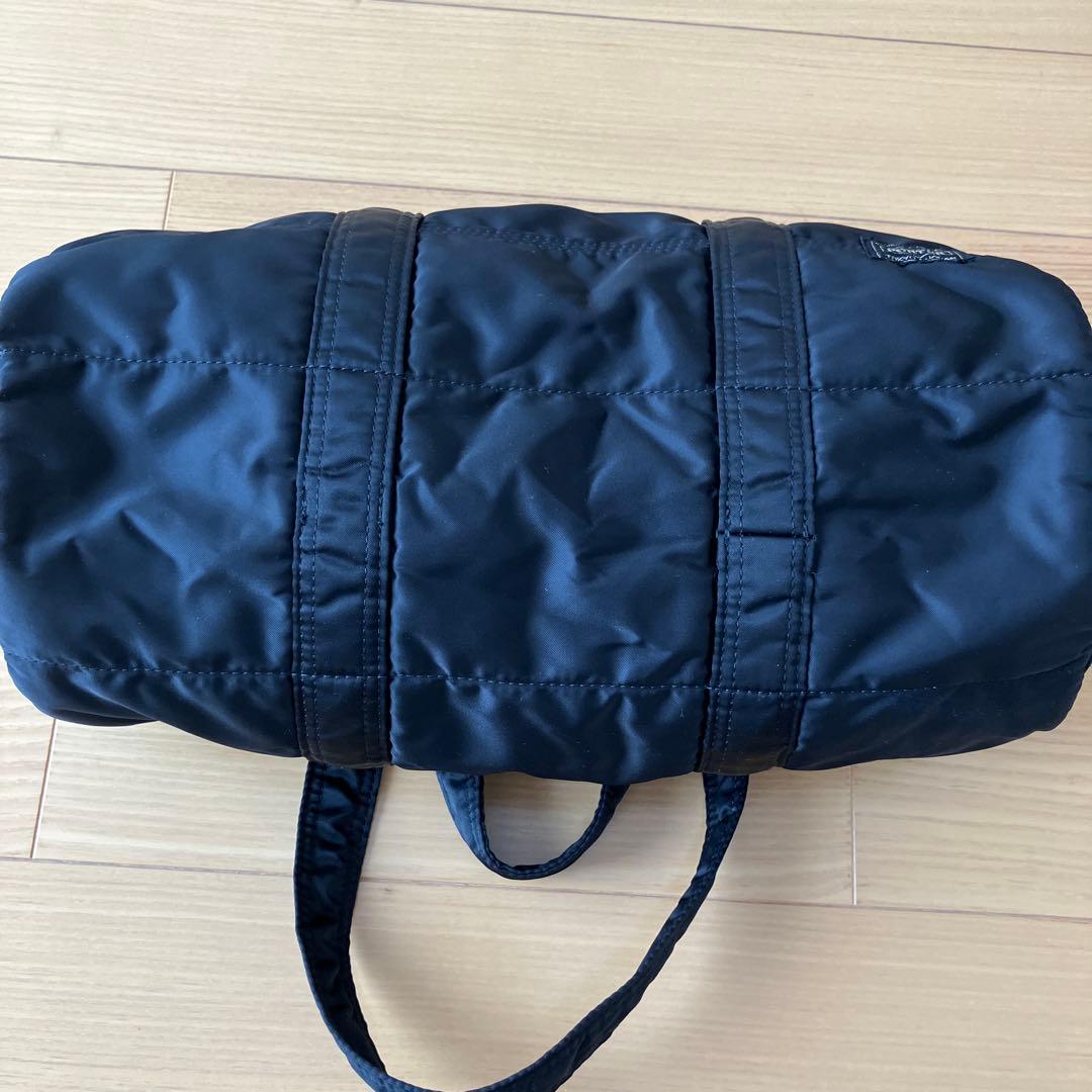 美品　PORTER ポーター ミニボストン ドラムバッグ ブラック　タンカー