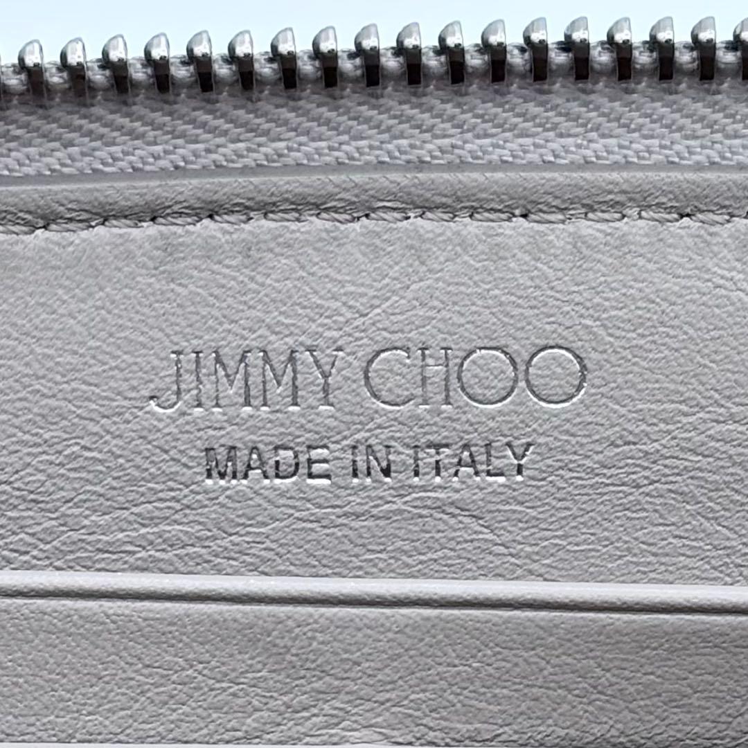✨美品✨ JIMMY CHOO 星スタッズ シルバー ラウンド長財布