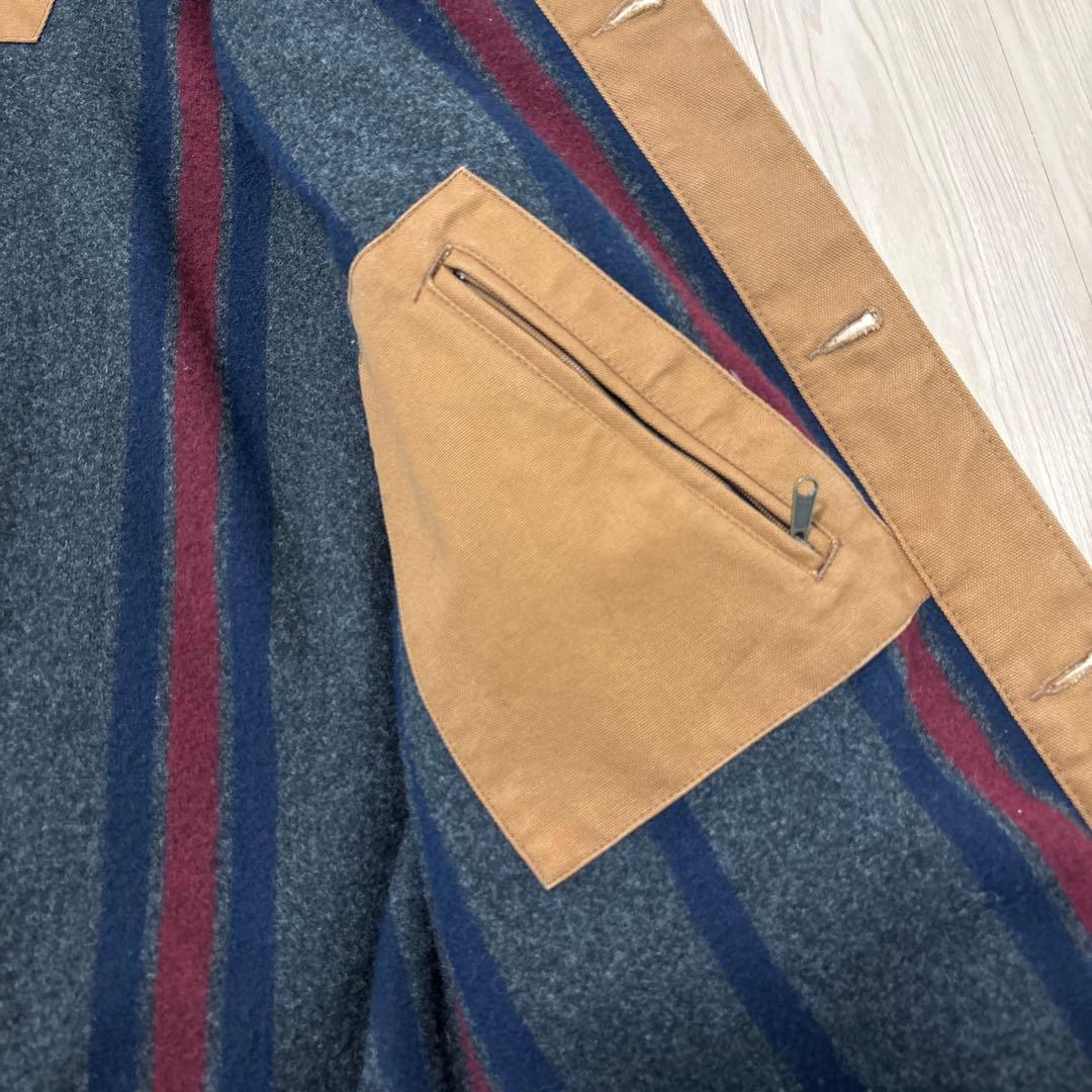 carhartt ブラウン ダックチョアコート　S ブランケット裏地　C01-M