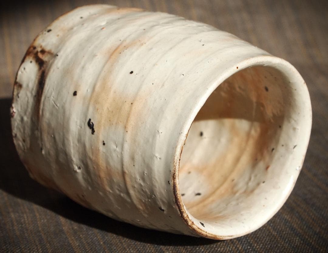 人気作家★辻村塊【師＆父：辻村史朗】★粉引湯のみA