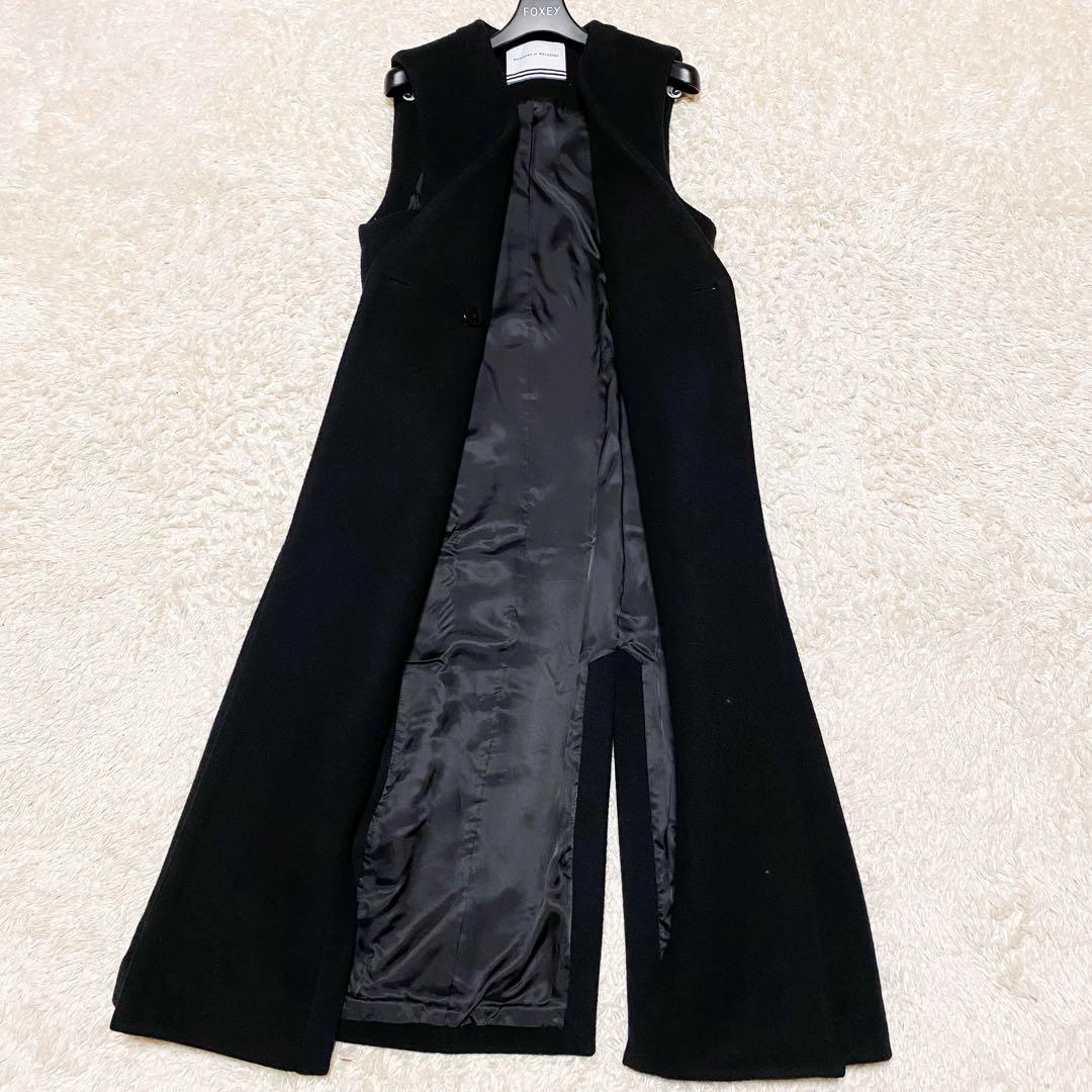 ボーダーズアットバルコニー　ジレ　ベスト　ロングワンピース　ウール100%