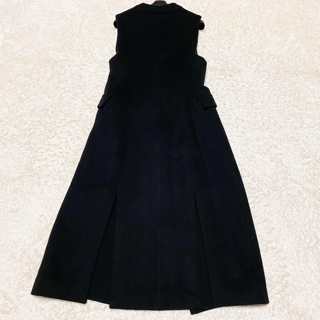 ボーダーズアットバルコニー　ジレ　ベスト　ロングワンピース　ウール100%