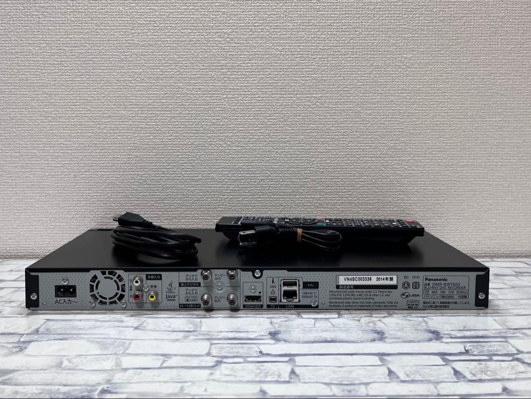 4K 1TB 2番組録画　パナソニック　BDレコーダー DMR-BWT660