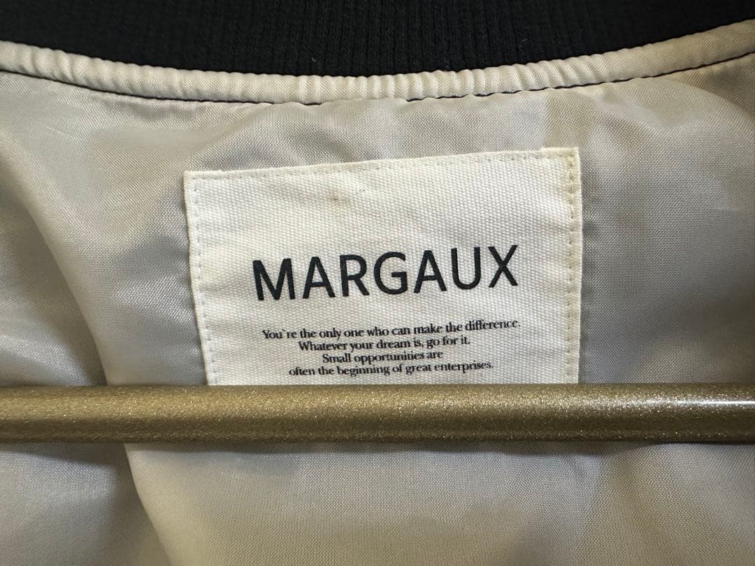 【MARGAUX】ファー袖切替 ウールブルゾン F