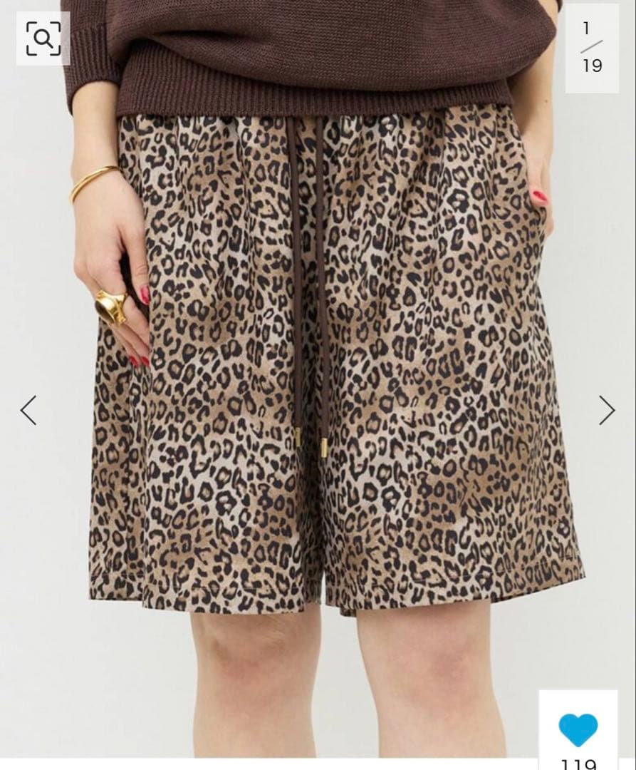 パンツ l'appartement Leopard Print Short Pants