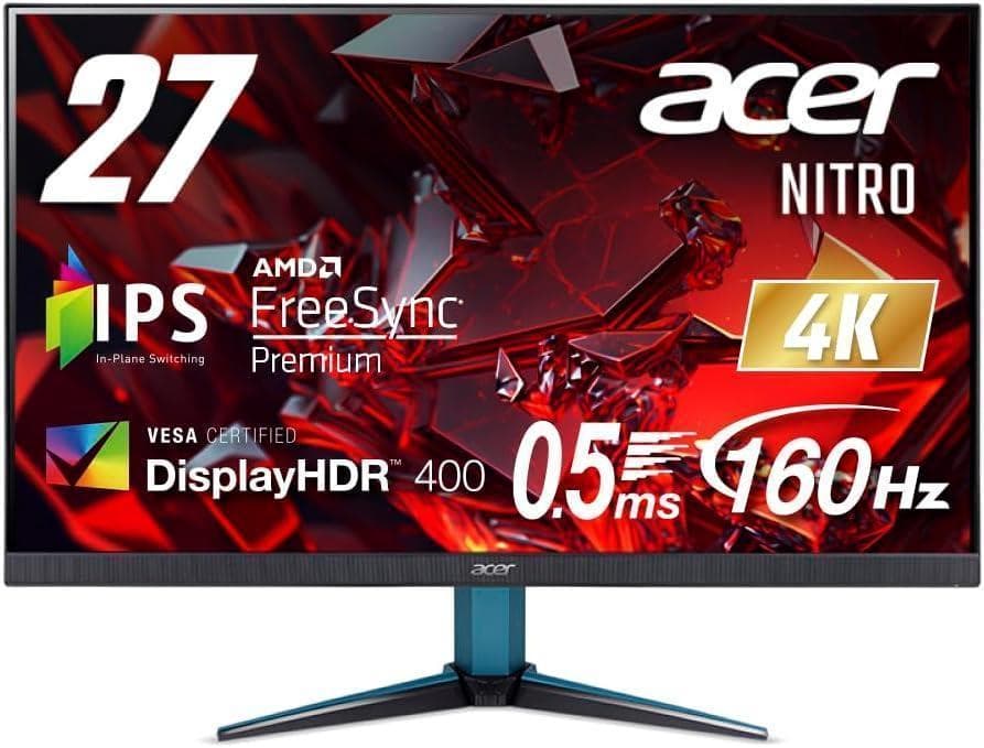 27インチ 4k 160Hz モニター Acer VG272KV3bmiipx