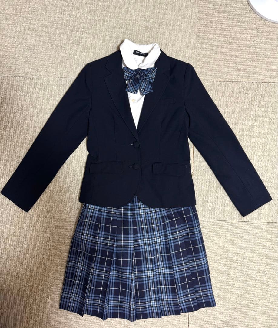 ポンポネット 中学受験 ネイビー 4点セット 面接用 卒服150