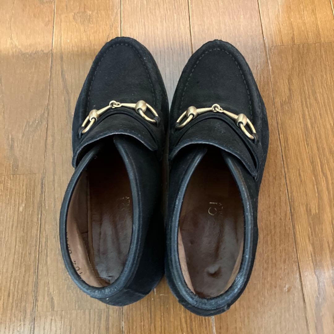 グッチ　GUCCI スウェードビット　ハイカットローファー　C３６