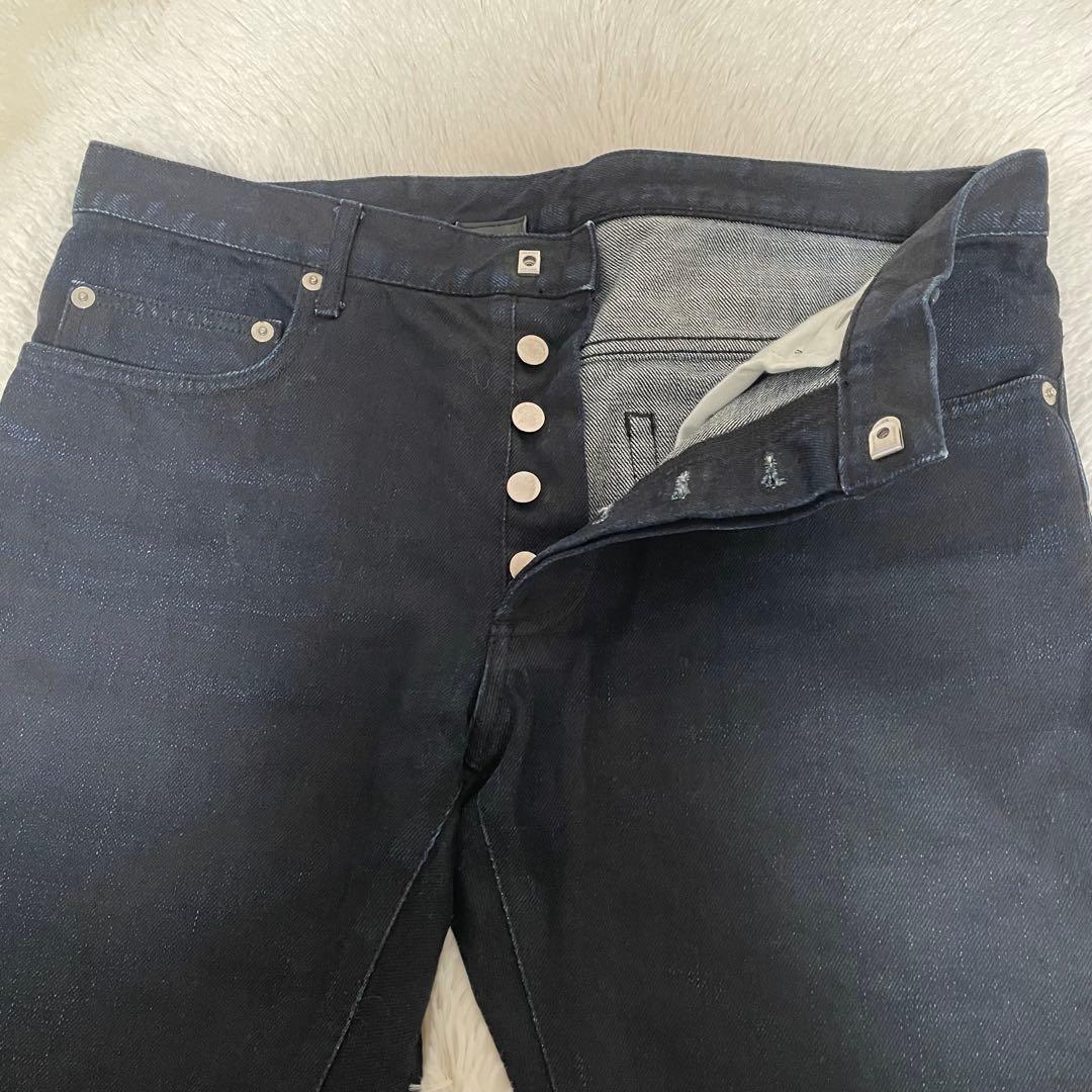 美品 ディオールオム コットン100% デニムパンツ ジーンズ ネイビー 30