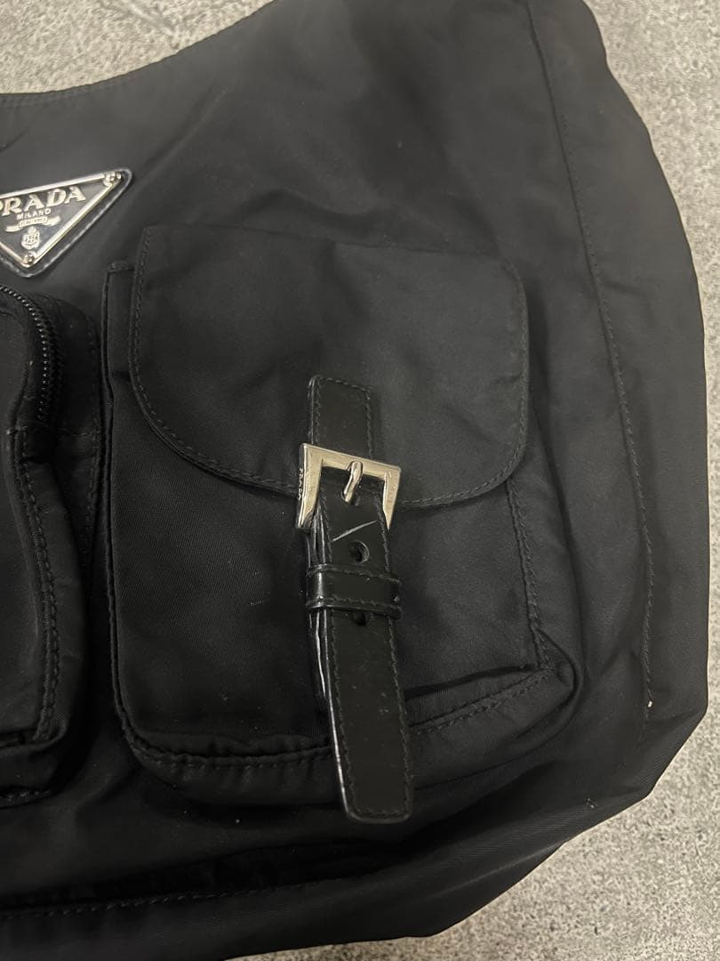 バッグ PRADA nylon utility shoulder bag black