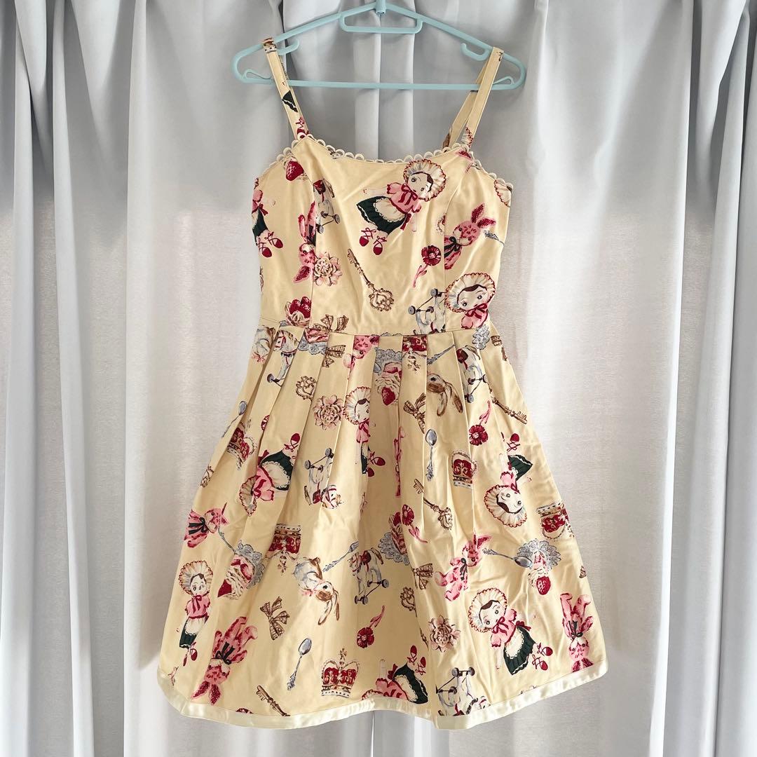 Emily Temple cute おもちゃ柄ノースリーブワンピース