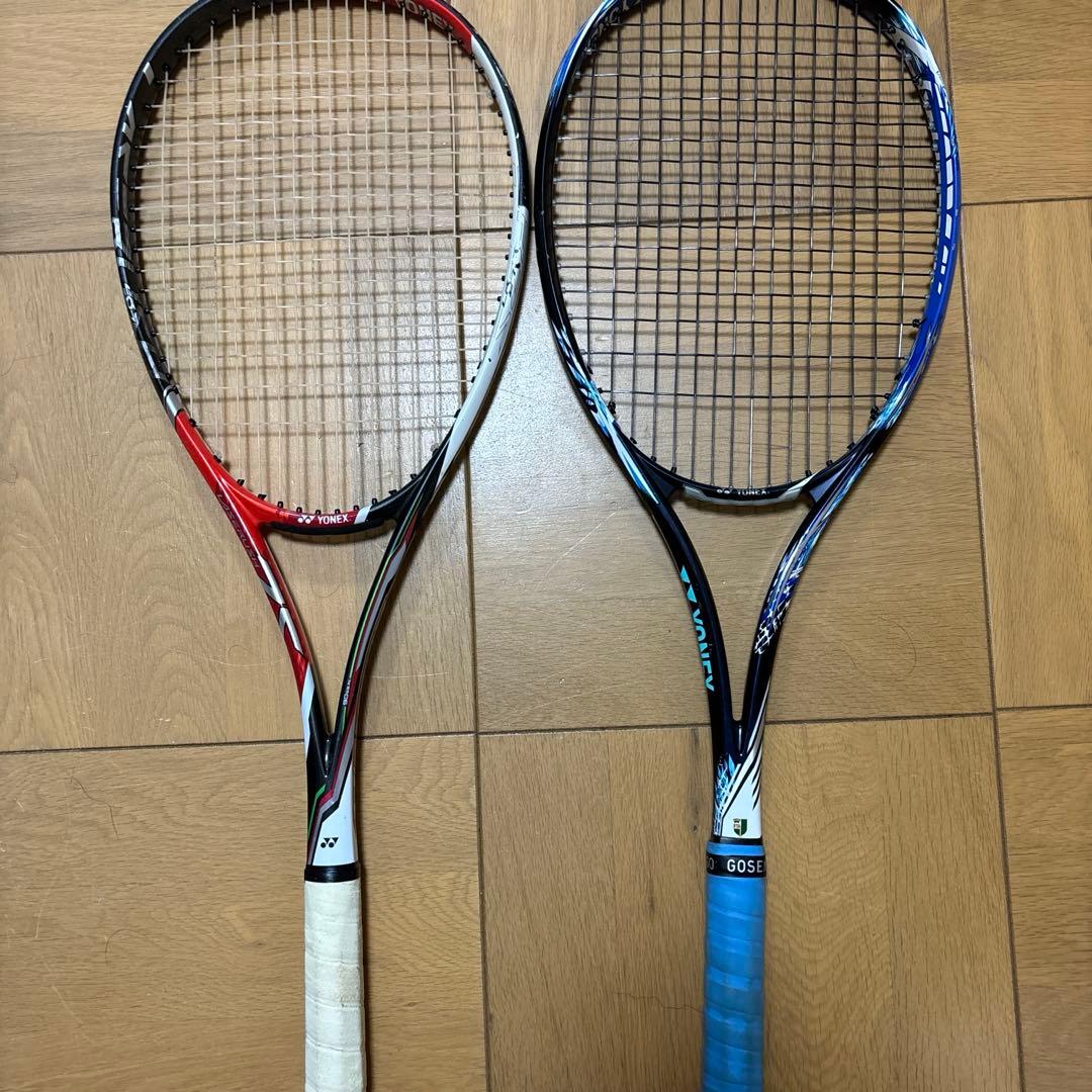ソフトテニス ヨネックスラケット ジオブレイク50s レザーラッシュ7s 2本