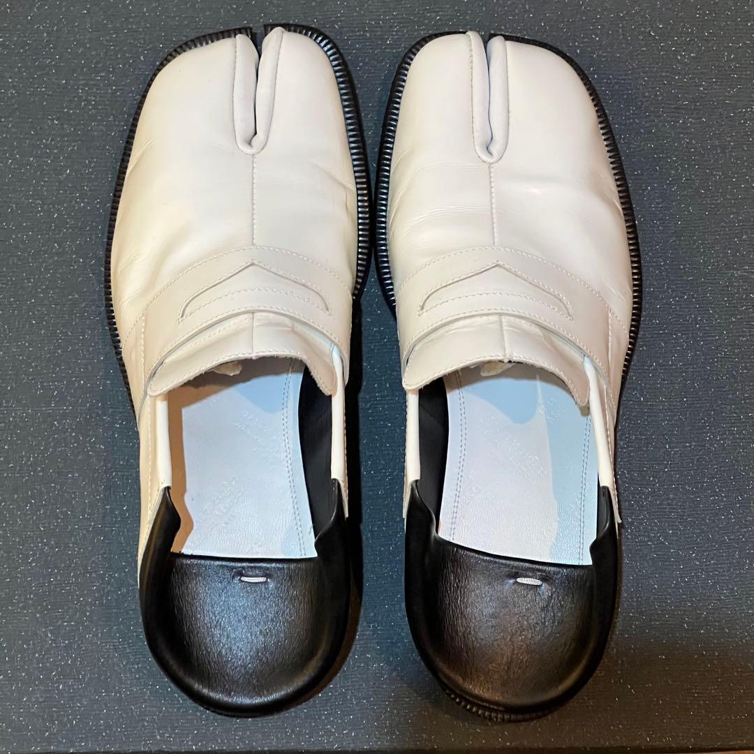 Maison Margiela ホワイトレザー トゥデザイン ローファー