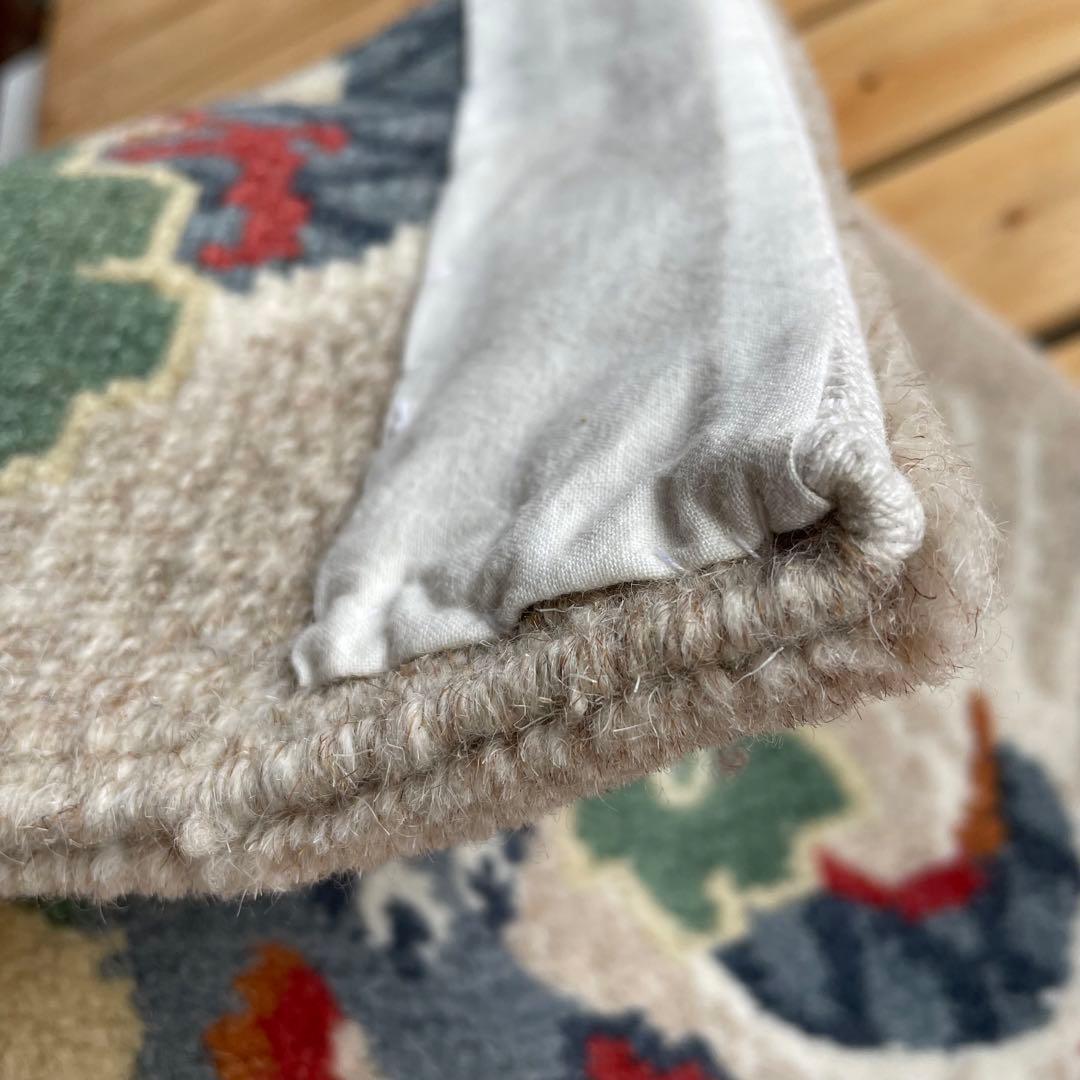 チベタンラグ　チェアマット　ドラゴン