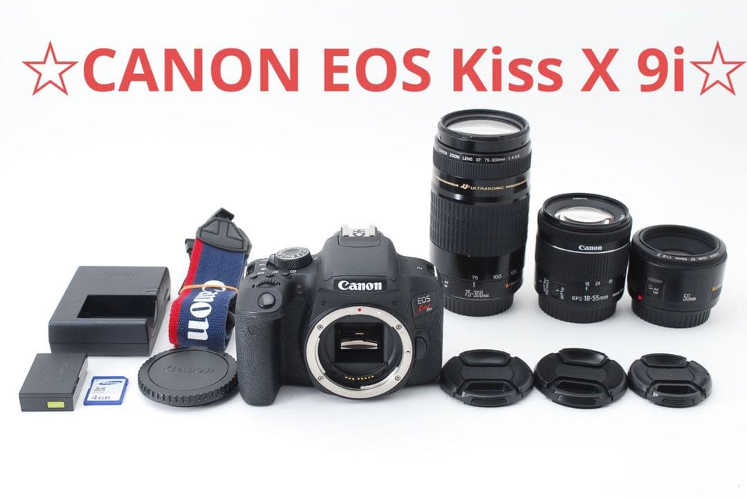 Canon EOS Kiss X9i標準&望遠&単焦点トリプルレンズセット