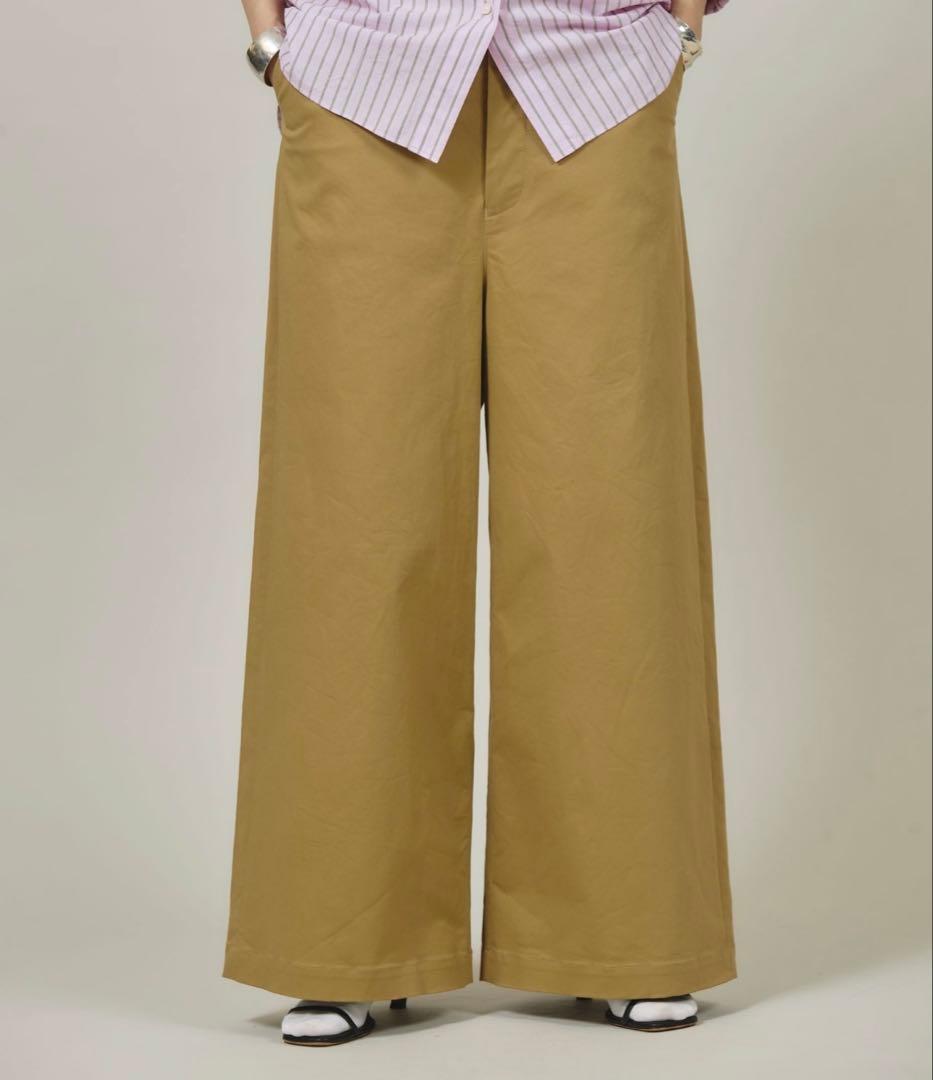 Curensology カレンソロジー ＜&RC＞ワイドルーズチノパンツ 36