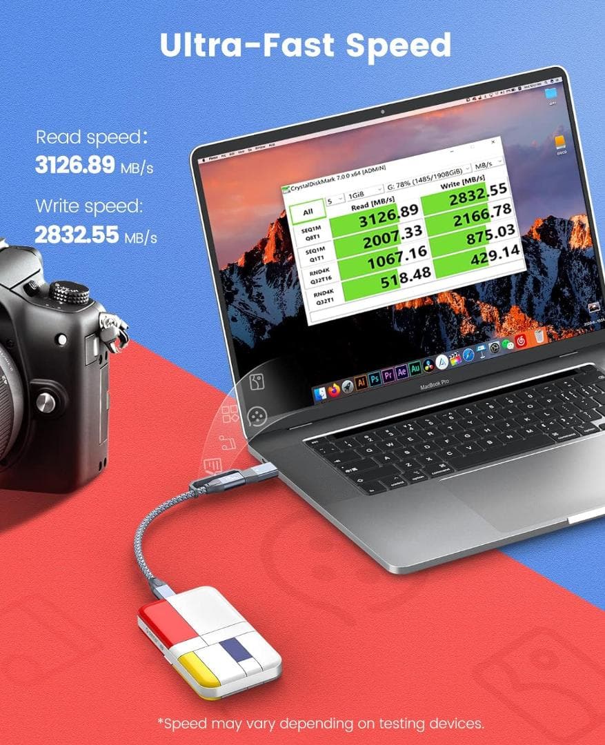 ORICO外付けSSD 2TB 爆速最大3150MB/s USB-C 40Gbp