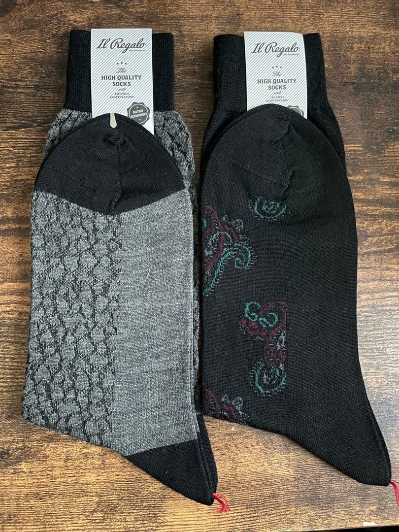 【未使用・タグ付】IL REGALO ソックス25-26cm 2足組　2点
