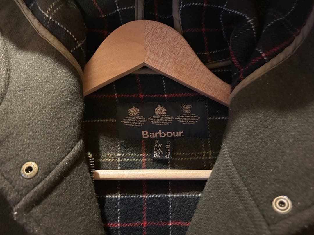 ⭐️希少⭐️❤️カシミヤ混❤️バブアー(Barbour)ダッフルコート SIZE:38