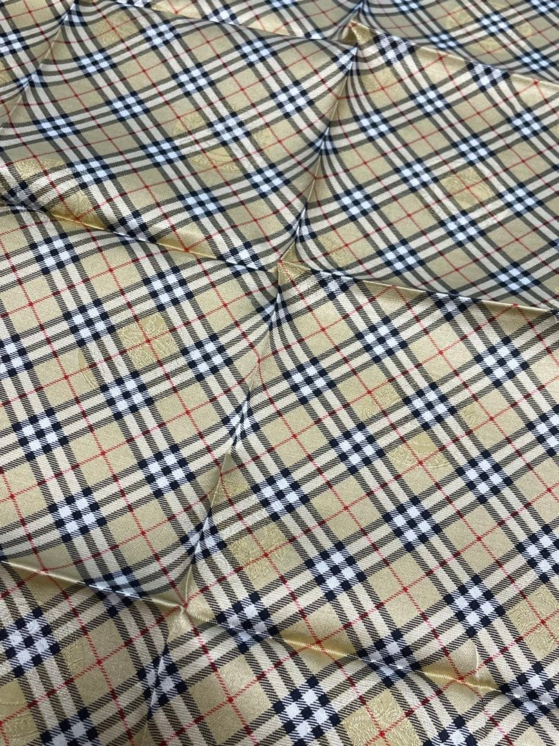 s*y様 シルク・コットンBurberrys チェック柄ハンカチ ーフ4枚セット