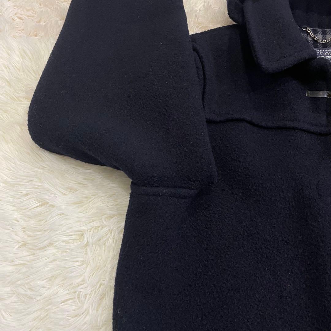 BURBERRYS ダッフルコート ネイビー ノバチェック ウール 英国製