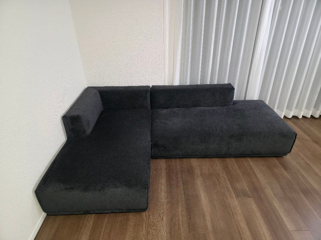 Francfranc メーネ ソファ L ダークグレー (注:セット購入必須)