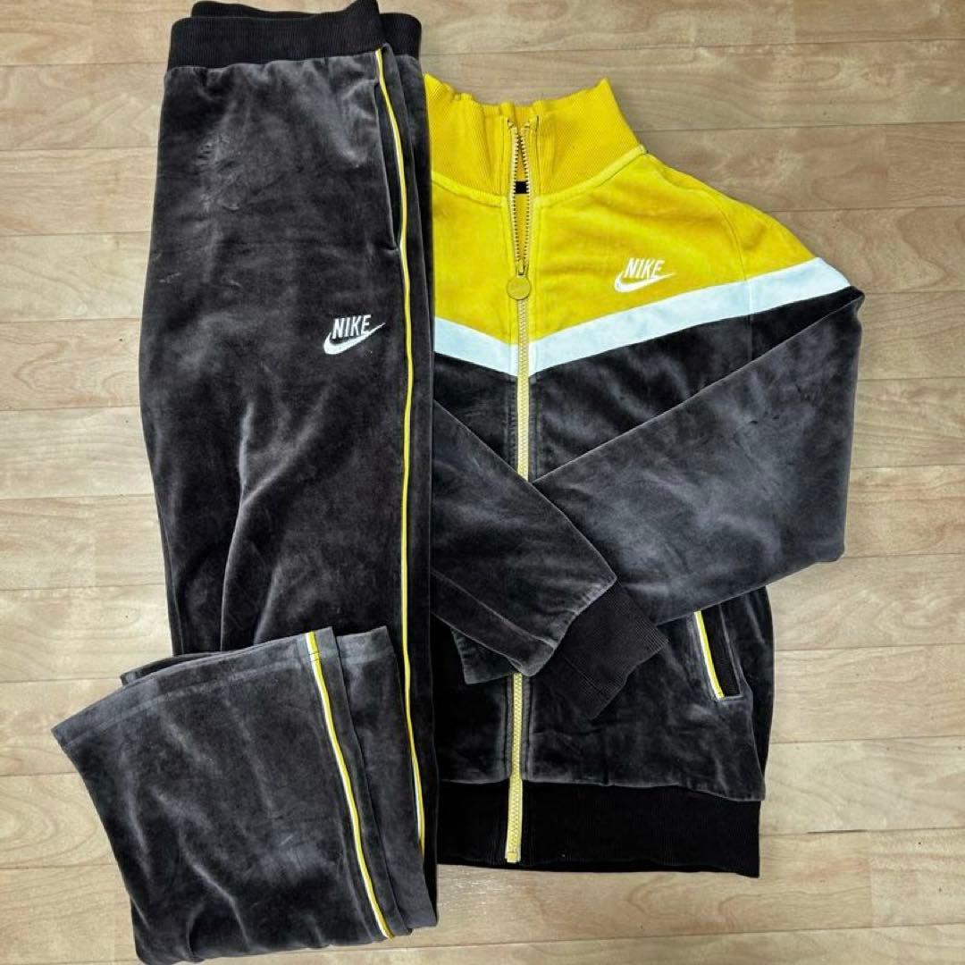 値下げ！00s Nike ベロア フレアパンツ　セットアップ
