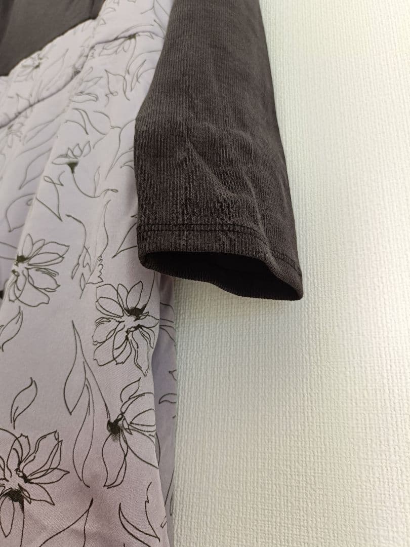 overE　フラワードッキングワンピース25AW 102サイズ　モーブピンク