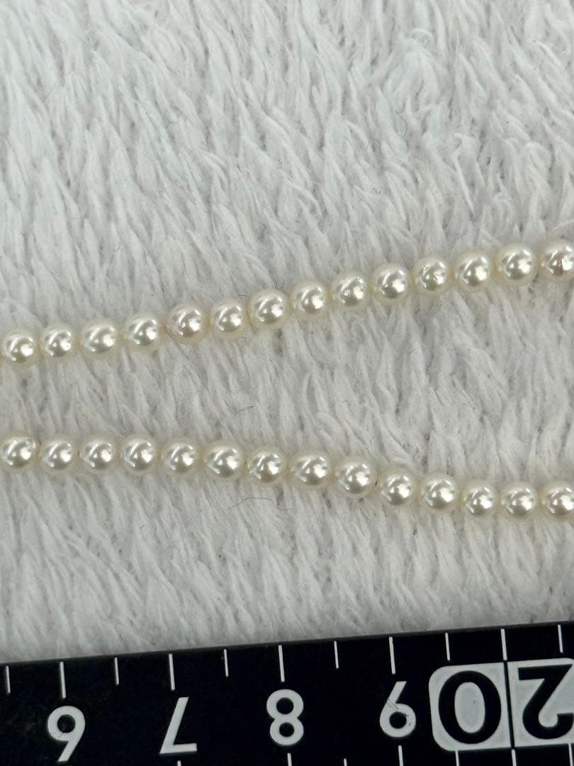 ゴ*️様 美品最強テリアコヤベビーパールネックレス3.5-4mmオーロラロゼシル