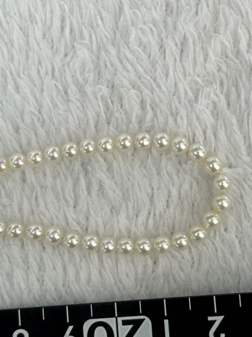 ゴ*️様 美品最強テリアコヤベビーパールネックレス3.5-4mmオーロラロゼシル