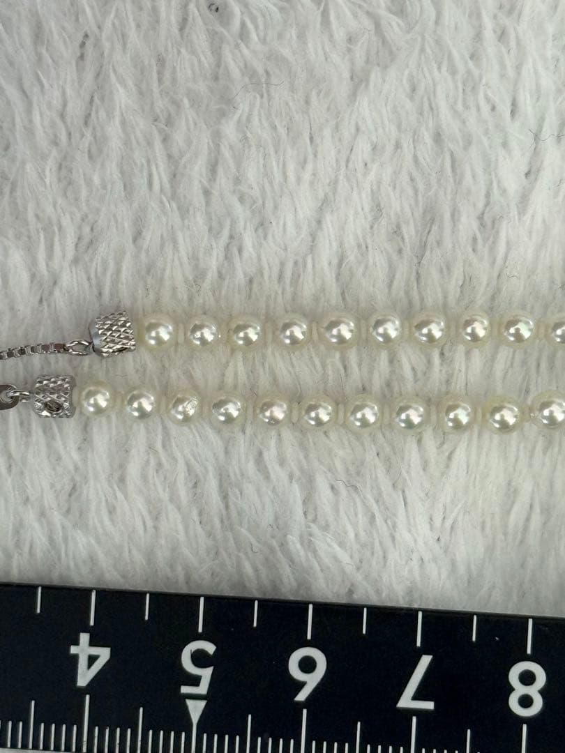 ゴ*️様 美品最強テリアコヤベビーパールネックレス3.5-4mmオーロラロゼシル