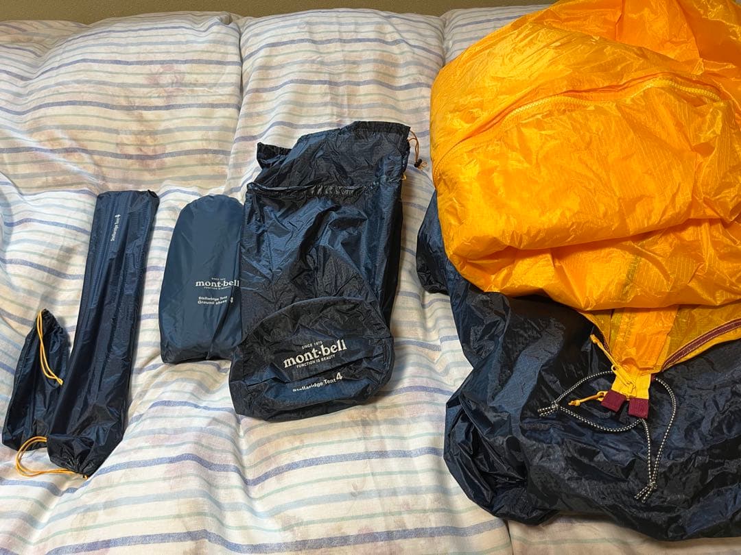 モンベル ステラリッジ4 レインフライ、グランドシート付