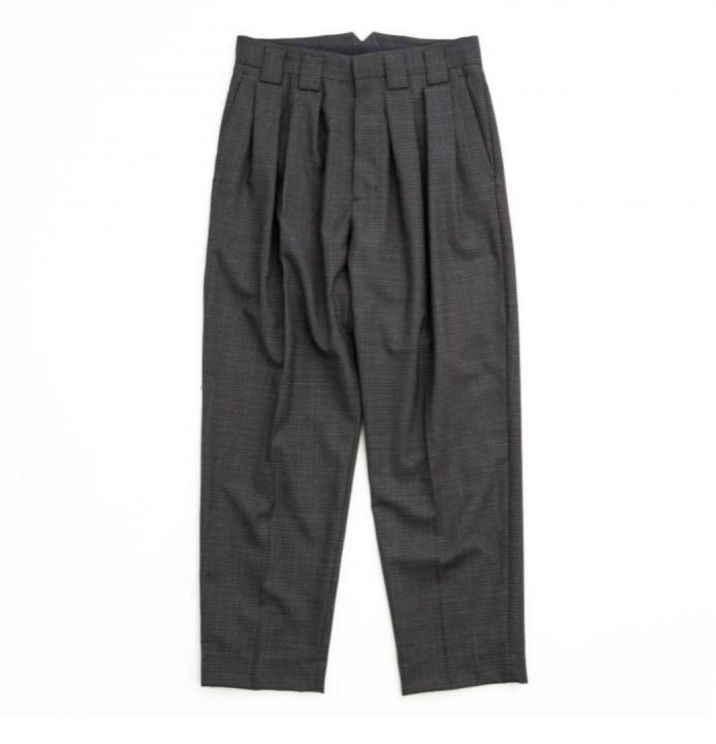 パンツ stein DOUBLE WIDE TROUSERS BLUE CHECK