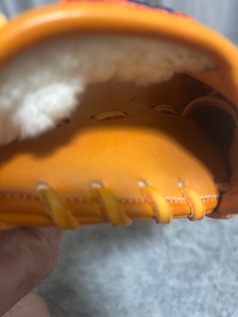 久保田 スラッガー オーダー 軟式　内野手用 ホワイト/ブルー/オレンジ