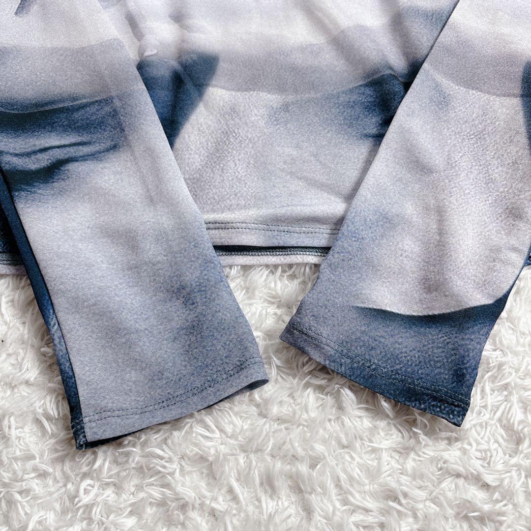 美品 PRANK PROJECT マルチプリント シアーカットソー シースルー