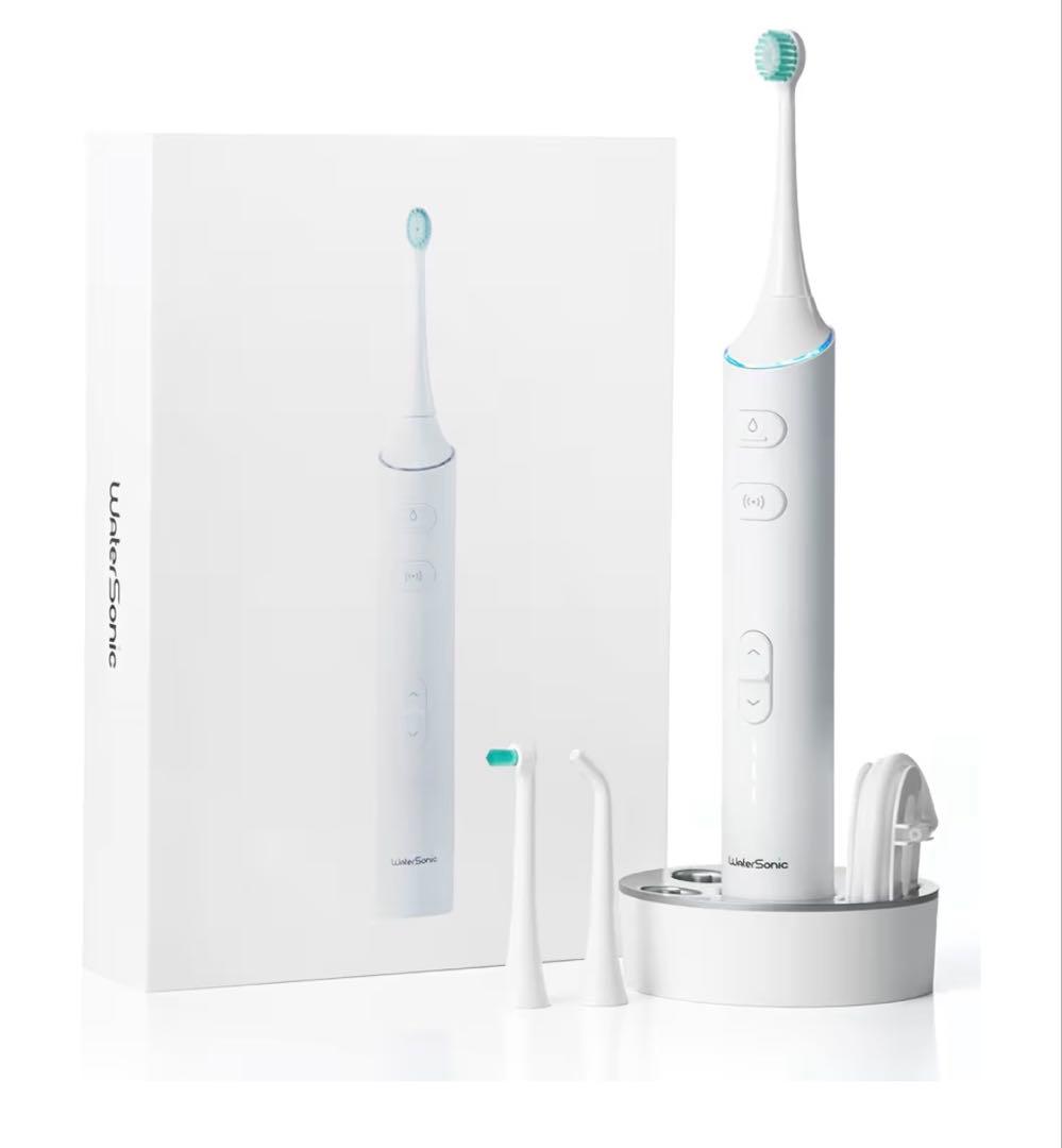 【新品】Water Sonic 電動 歯ブラシ ジェットウォッシャー ホワイト