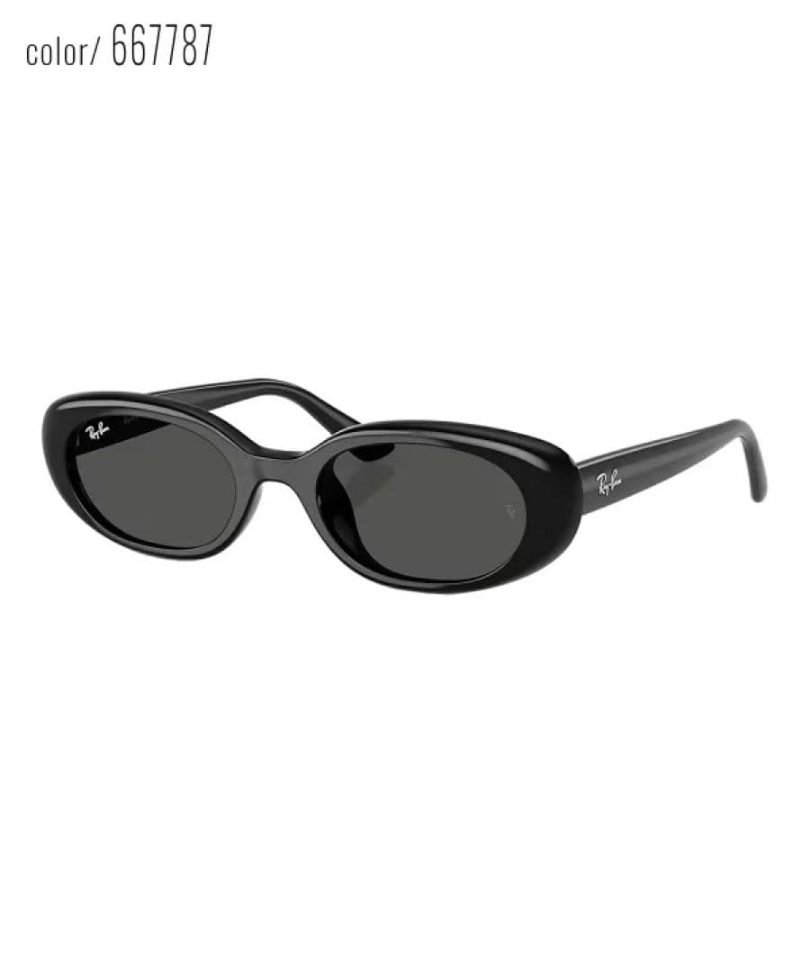 Ray-Ban ブラック オーバルサングラス ORB4441D