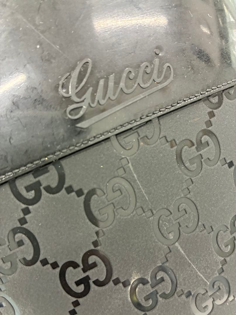 pigret ブラックラバーブーツ GGロゴ