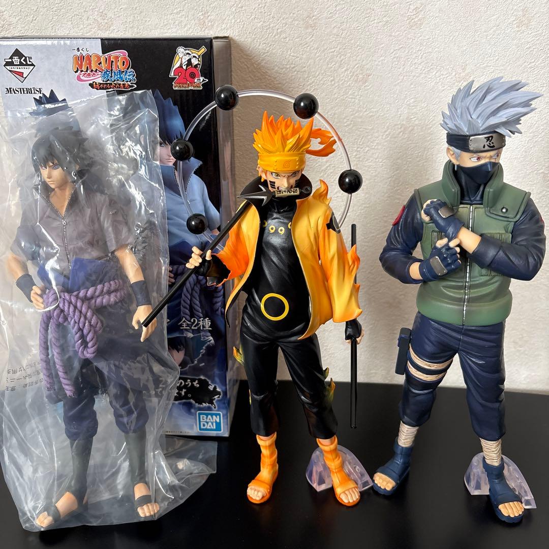 NARUTO 一番くじ　紡がれる炎の意志　フィギュア　ナルト　サスケ　カカシ