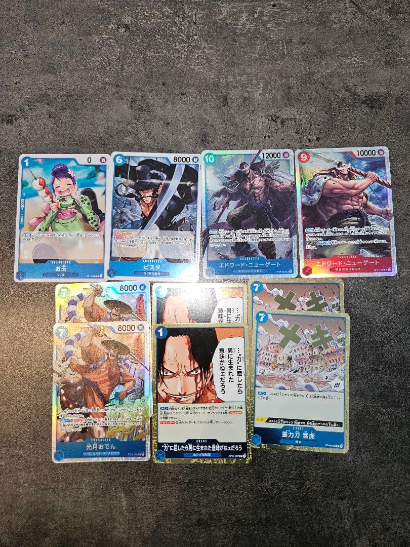 ワンピース カード　赤青エース　デッキ　パーツ付