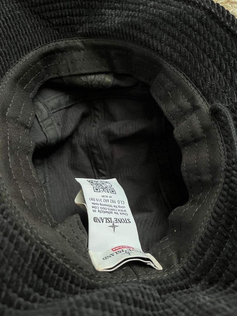 SUPREME Stone  コーデュロイ バケットハット 黒