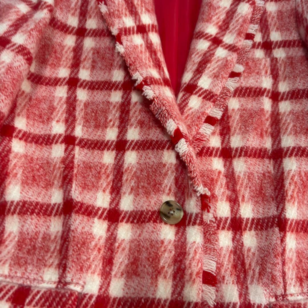 ツルバイマリコオイカワ　ツイードジャケット　チェック