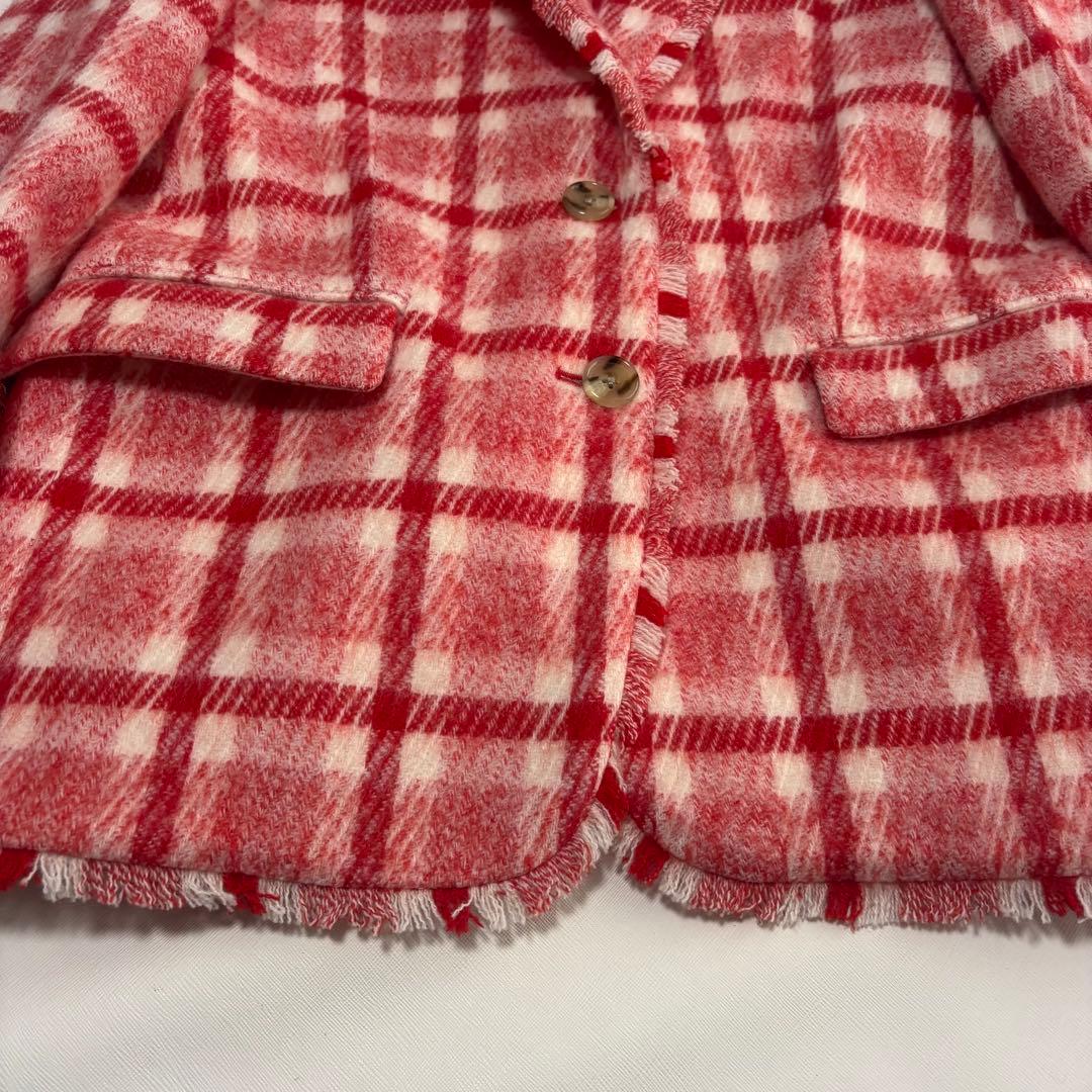 ツルバイマリコオイカワ　ツイードジャケット　チェック