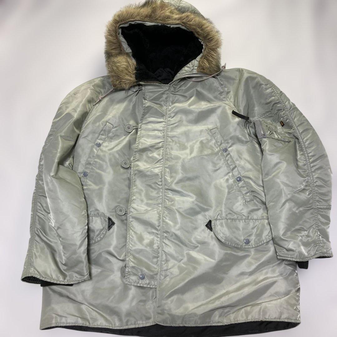 【激レア色/極美品】ALPHA USA製 N3-B グレー XL相当 IDEAL