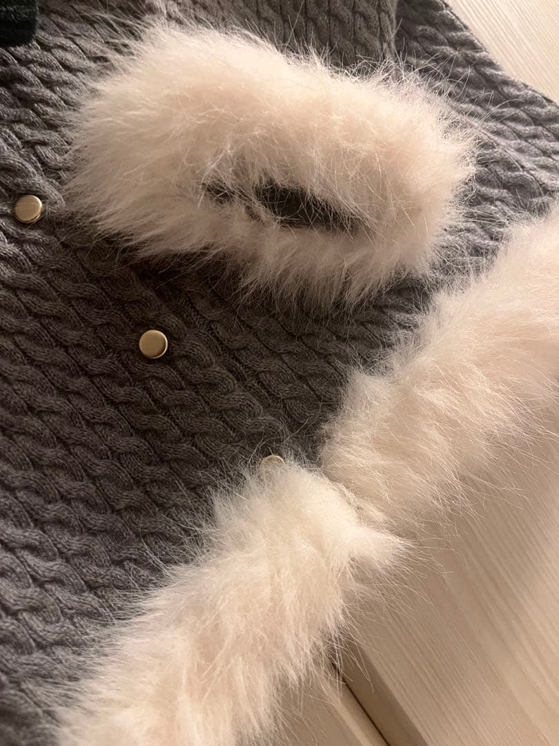 Y*u様 CELFORD ケーブルニットファーカーデ 24AW 美品