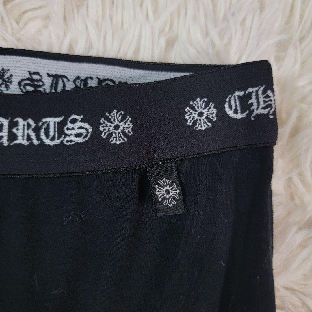 CHROME HEARTS レギンス ポリウレタン 伸縮性 ロゴプリント 黒 M