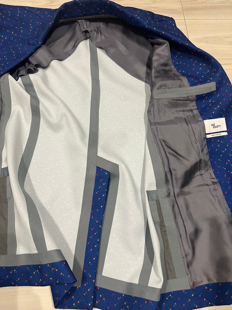 agi & sam ドット　テーラードジャケットとパンツ　セット