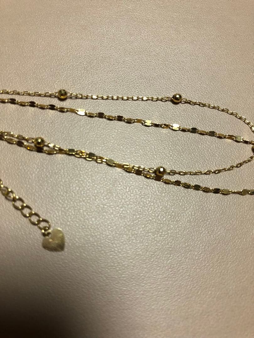 ジュエリーツツミ k18 イエローゴールド アンクレット 刻印あり