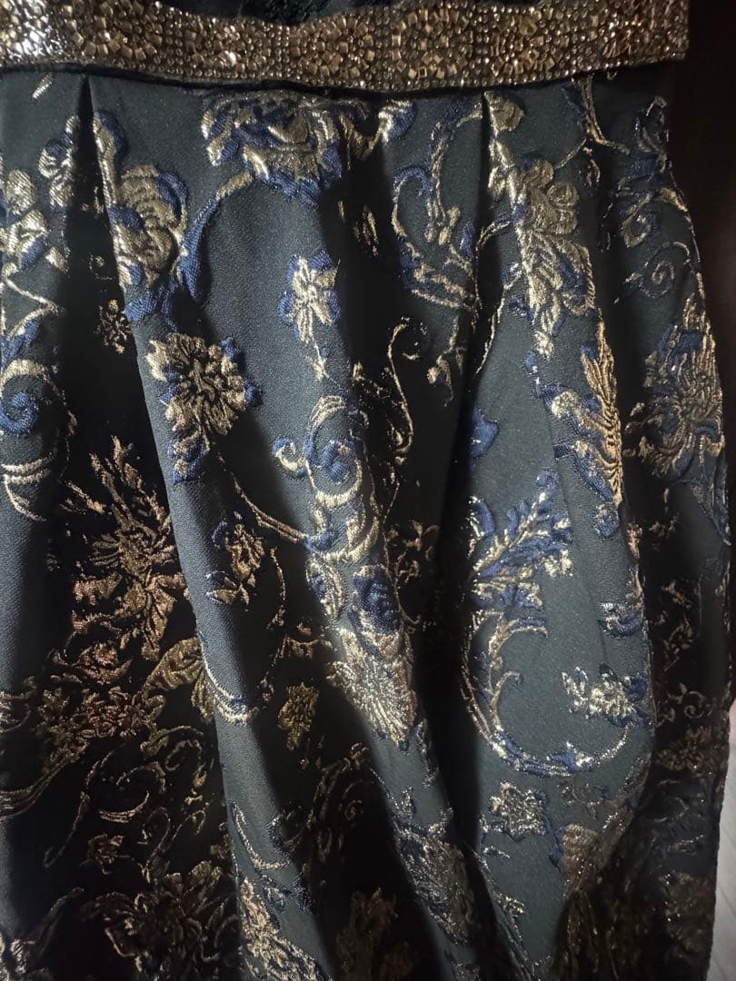 アールズガウン　ジャカード Aラインドレス XS〜4L