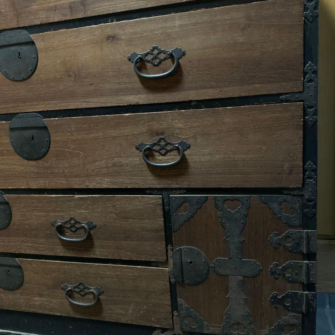 Sao®️i 和箪笥　茶箪笥　アンティーク家具　古物　レトロ　チェスト